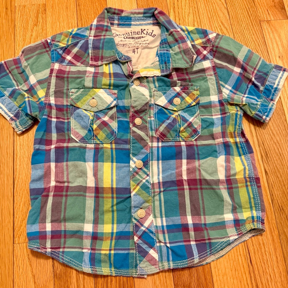 OshKosh B'gosh Colorful Plaid Button-Down Shirt